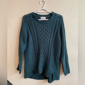 Olive + Oak Sweater, green with maybe a hint of blue, small